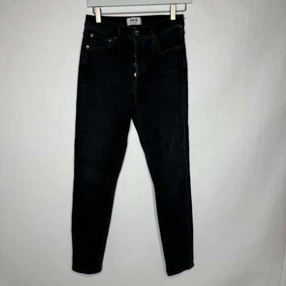 AGOLDE Button Fly High Rise Black Nico Jeans - Picture 2 of 4